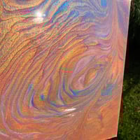 Image 3 of “Peachy Tempest” Fluid Painting
