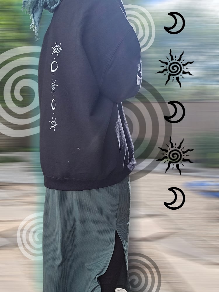 Image of Swirly sun & Moon crewneck