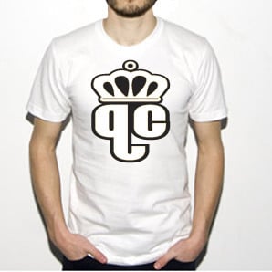 Image of QueenCity Logo Tee (White/Silver)