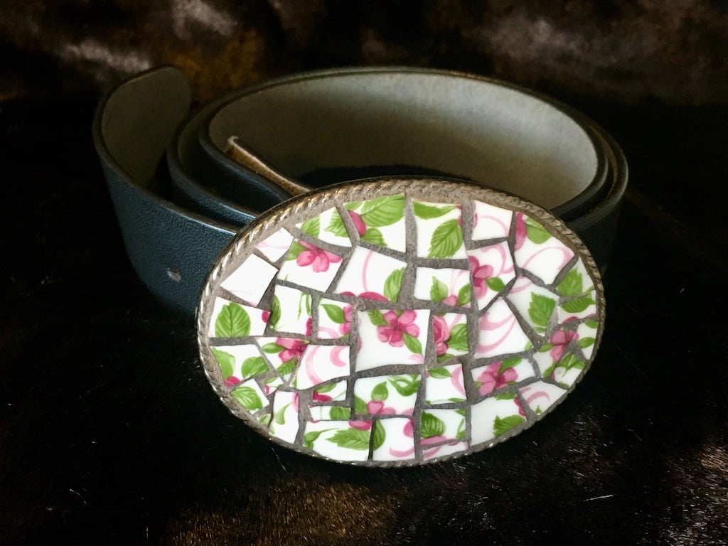 mosaic belt buckles
