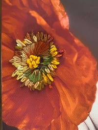 Image 3 of Orange Deep Repose photographic collage with embroidery one off