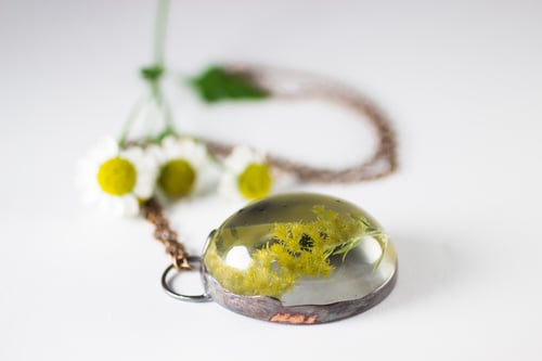 Image of Goldenrod (Solidago canadensis) - Copper Plated Necklace #1