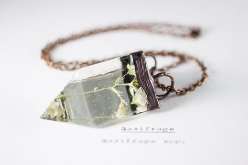 Image of Saxifrage (Saxifraga) - Small Copper Prism Necklace #1