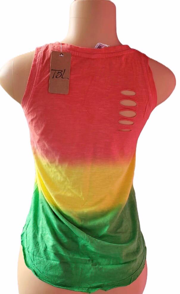 Rasta tyedie ladies top