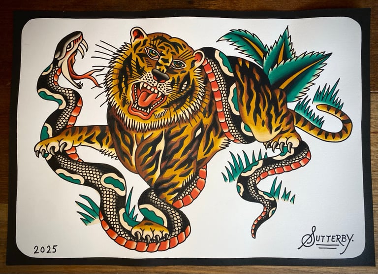 ‘TIGER SNAKE’ original painting 