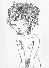 Floral Fae (Original) - Ink