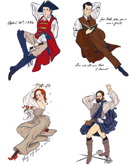 Image of Outlander Pin-up Postcard Pack