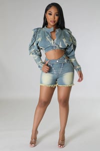 Image 1 of Don’t Play With It Denim Short Set