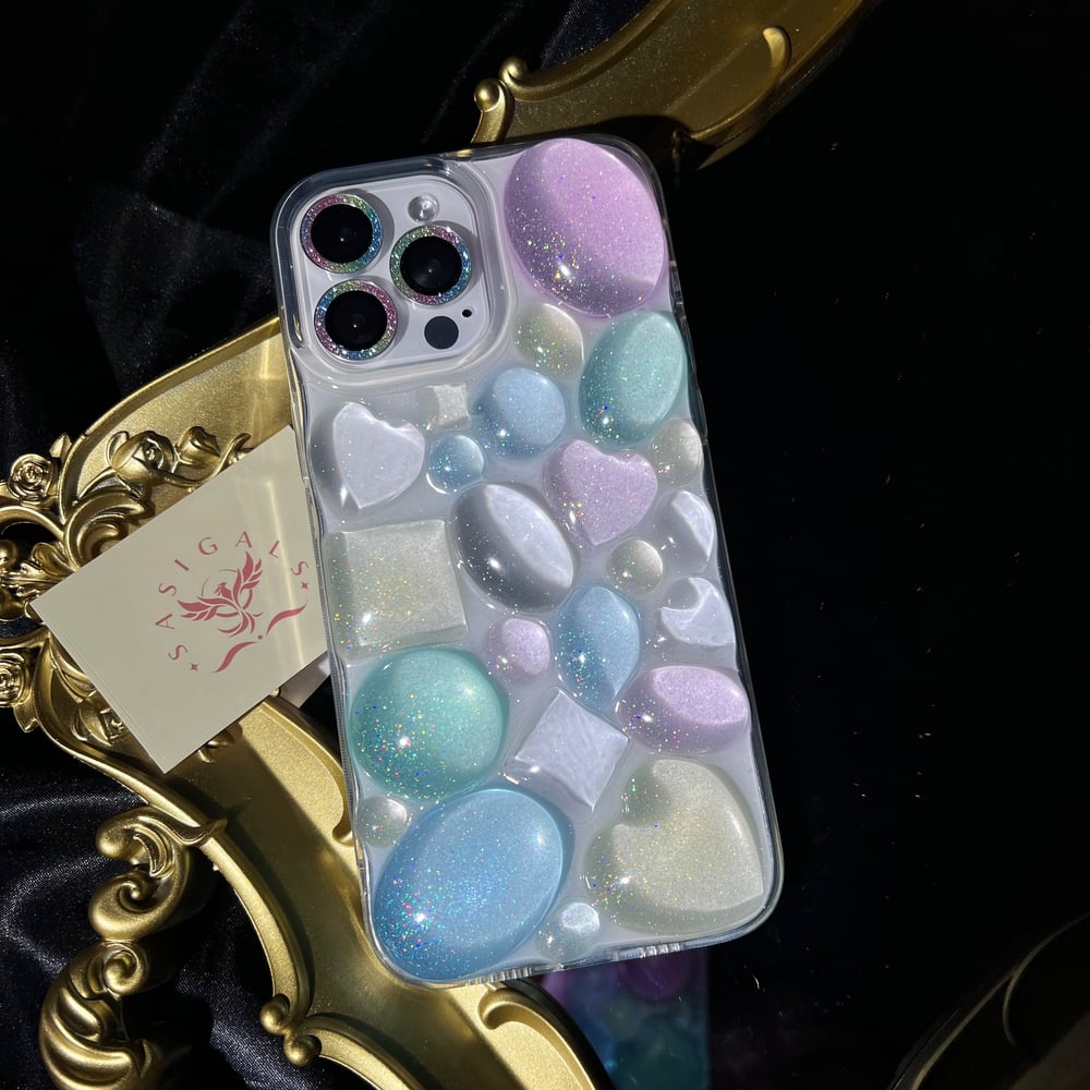 Image of Pastel Color Gems Resin Phone Case For All Brand 