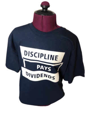 Image of BLUE Discipline Pays Dividends Tee