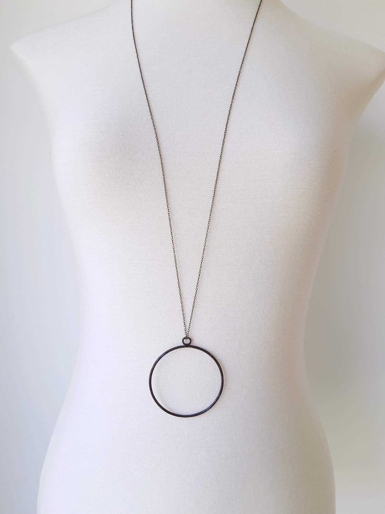 Image of Moon Necklace Black