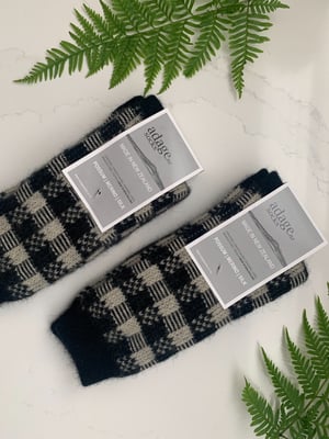 Image of Luxury Possum Socks - New Colours! - Black & Ivory