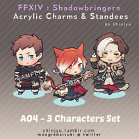Image 1 of FFXIV - Shadowbringers Heroes Acrylic Charm / Standee (pre-order)