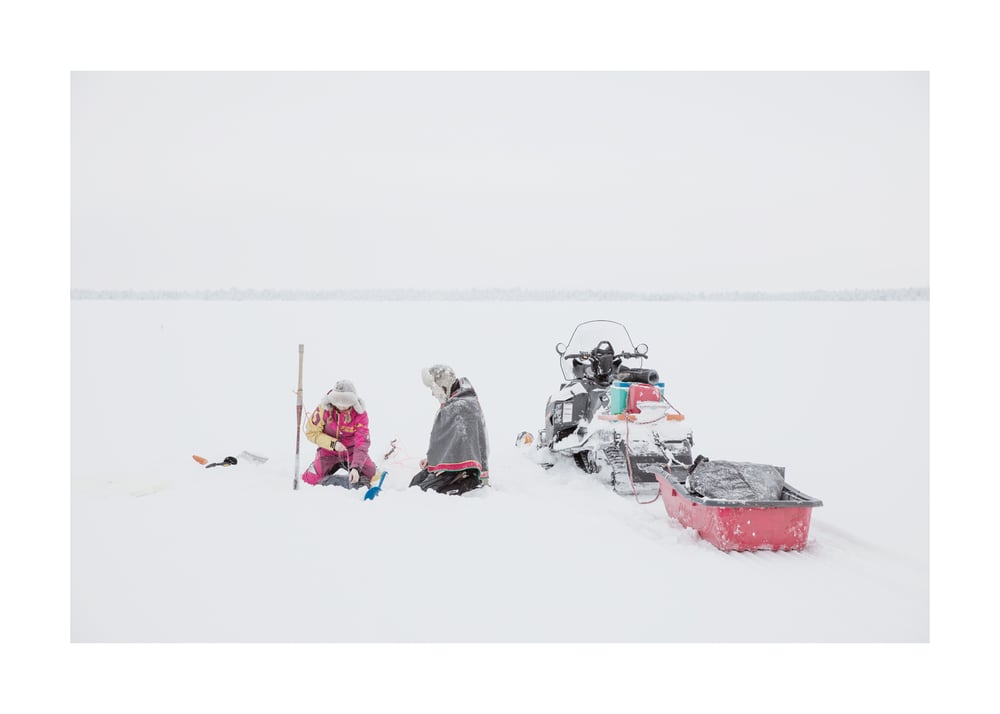 Image of Ice Fishing - Lake Inari