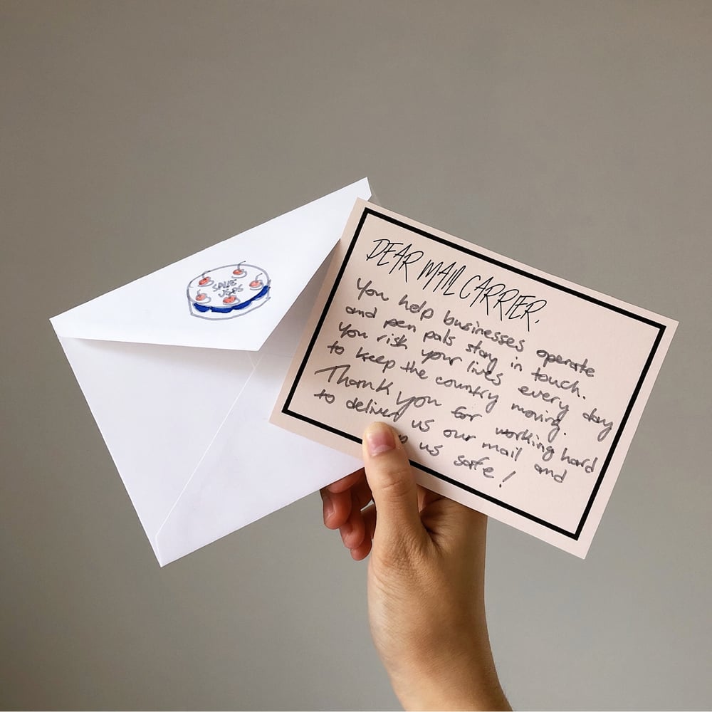 Image of Dear Mail Carrier Letter (handwritten)