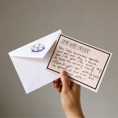 Image of Dear Mail Carrier Letter (handwritten)