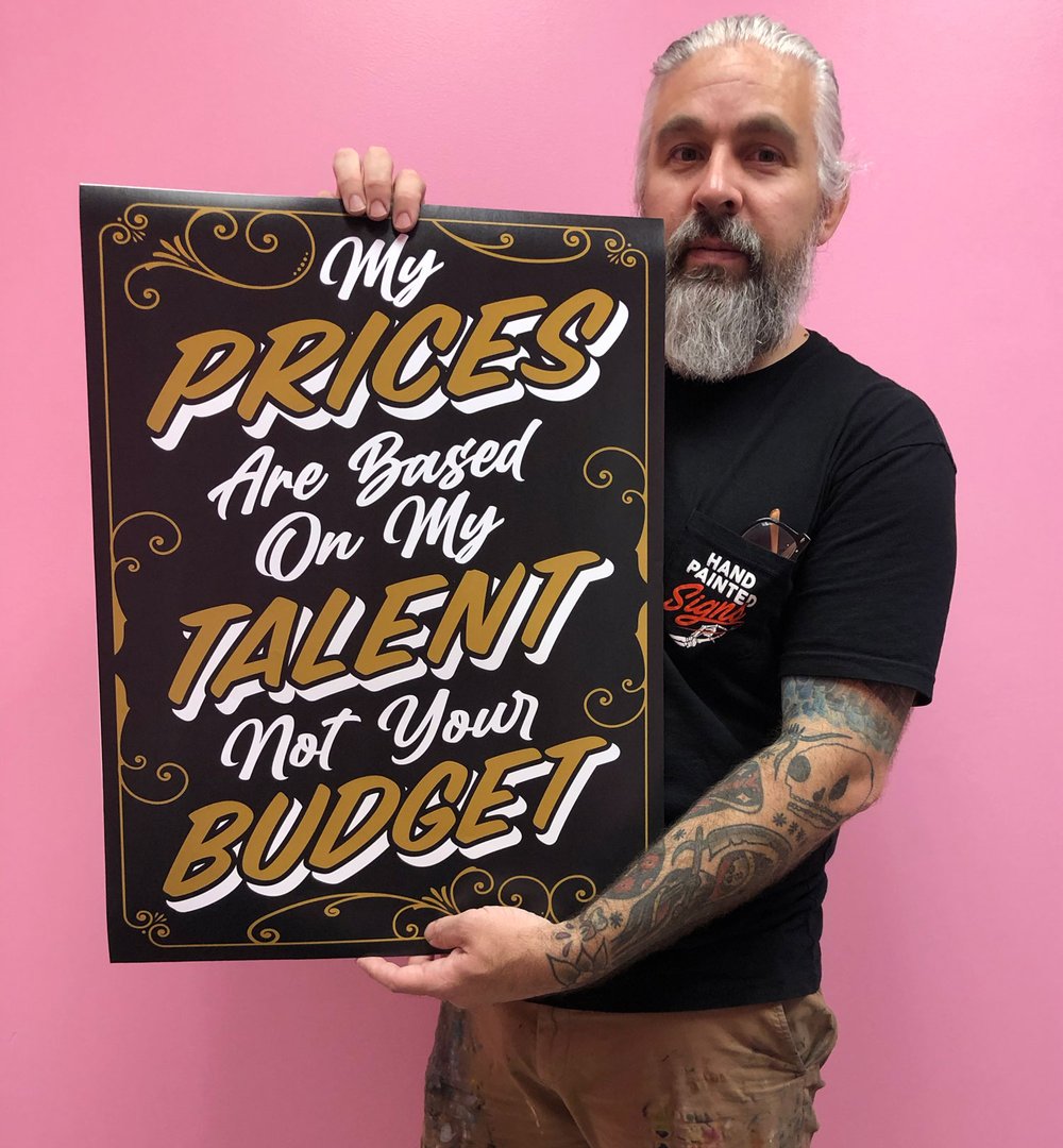 18x24" Prices based on talent- Screen Printed poster