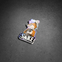 "For Fox Sake" - 9x5.3cm holographic stickers