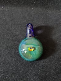 Green Pendant with Black Opal