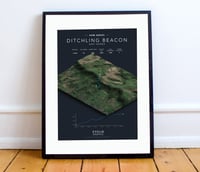 Image 1 of Ditchling Beacon KOM series print A4 or A3 - By Graphics Monkey