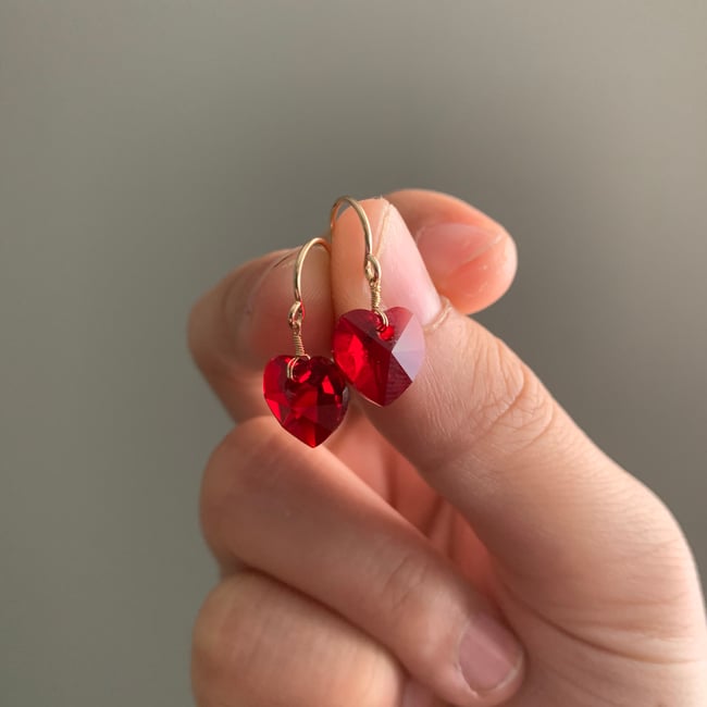 my valentine earrings (selection)