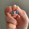 ocean blue swarovski earrings