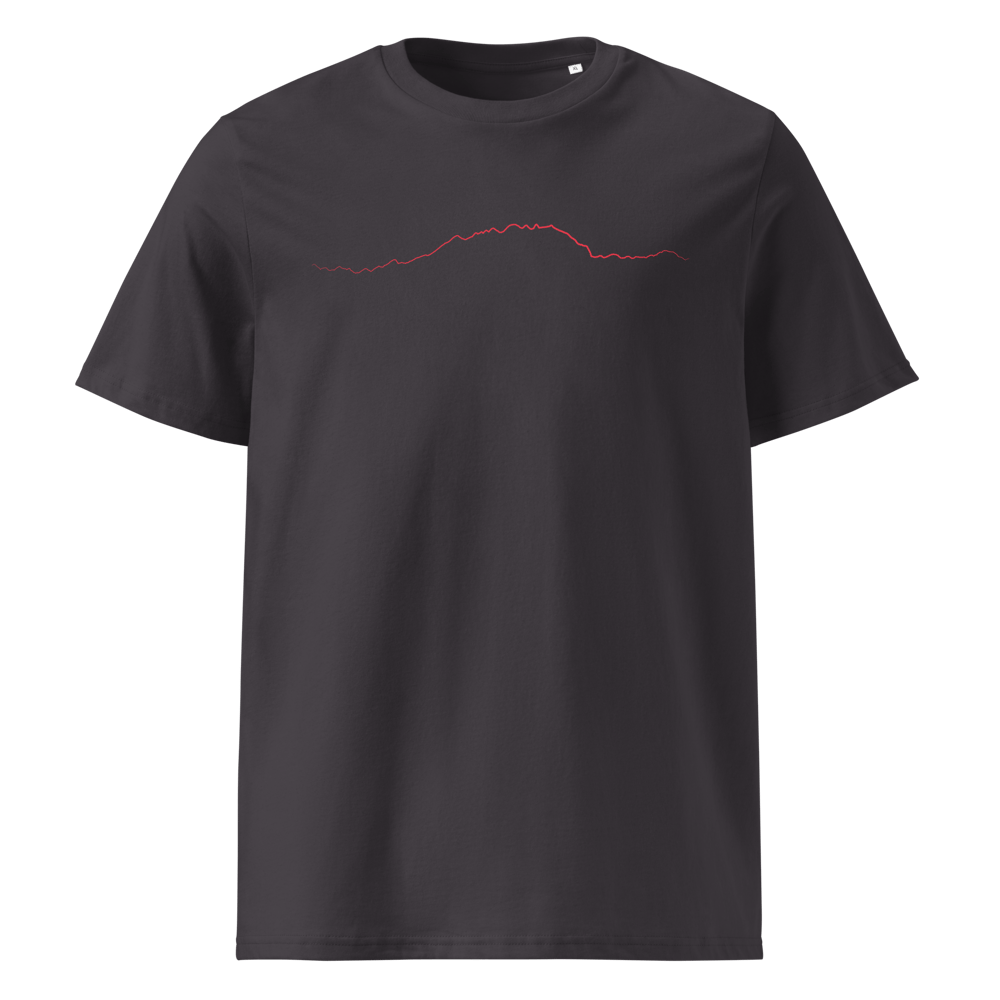 Monte Rosa T-shirt in Cotone Organico Unisex Antracite / red PULSE