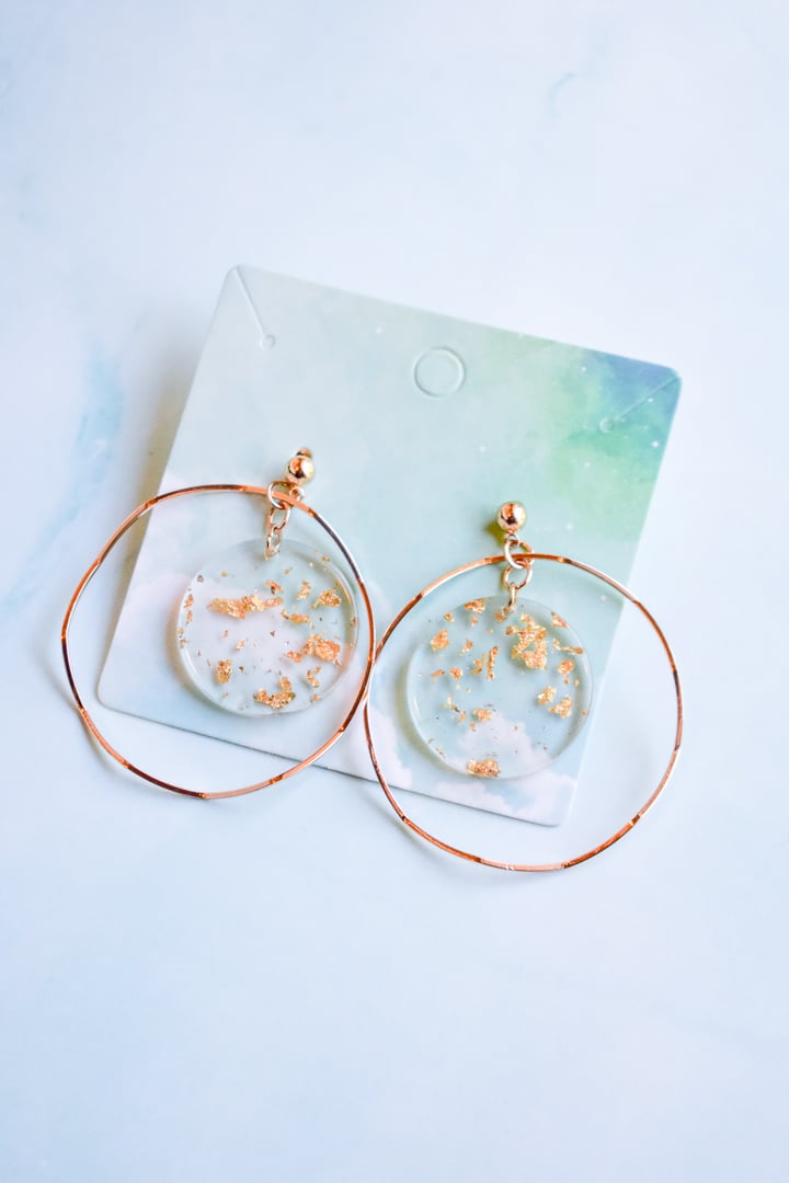 Image of Gold Flake Mini Hoop Earrings