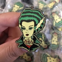 Image 1 of Glow in the Dark Monsterbilly Queen Enamel Pin
