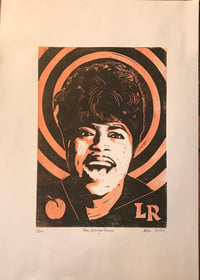 Image 1 of Little Richard. Hand Made. Original A4 linocut print. Limited/signed.