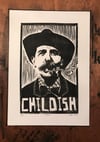 Billy Childish. Hand Made. Original A4 linocut print. Limited and Signed. Art.