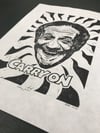 Sid James. Carry On. Hand Made. Original A3. linocut print. Limited and Signed. Art.