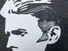 David Bowie. Run for the Shadows. Hand Made. Original A4 linocut print on Zerkall paper.