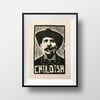 Billy Childish. Hand Made. Original A4 linocut print. Limited and Signed. Art.