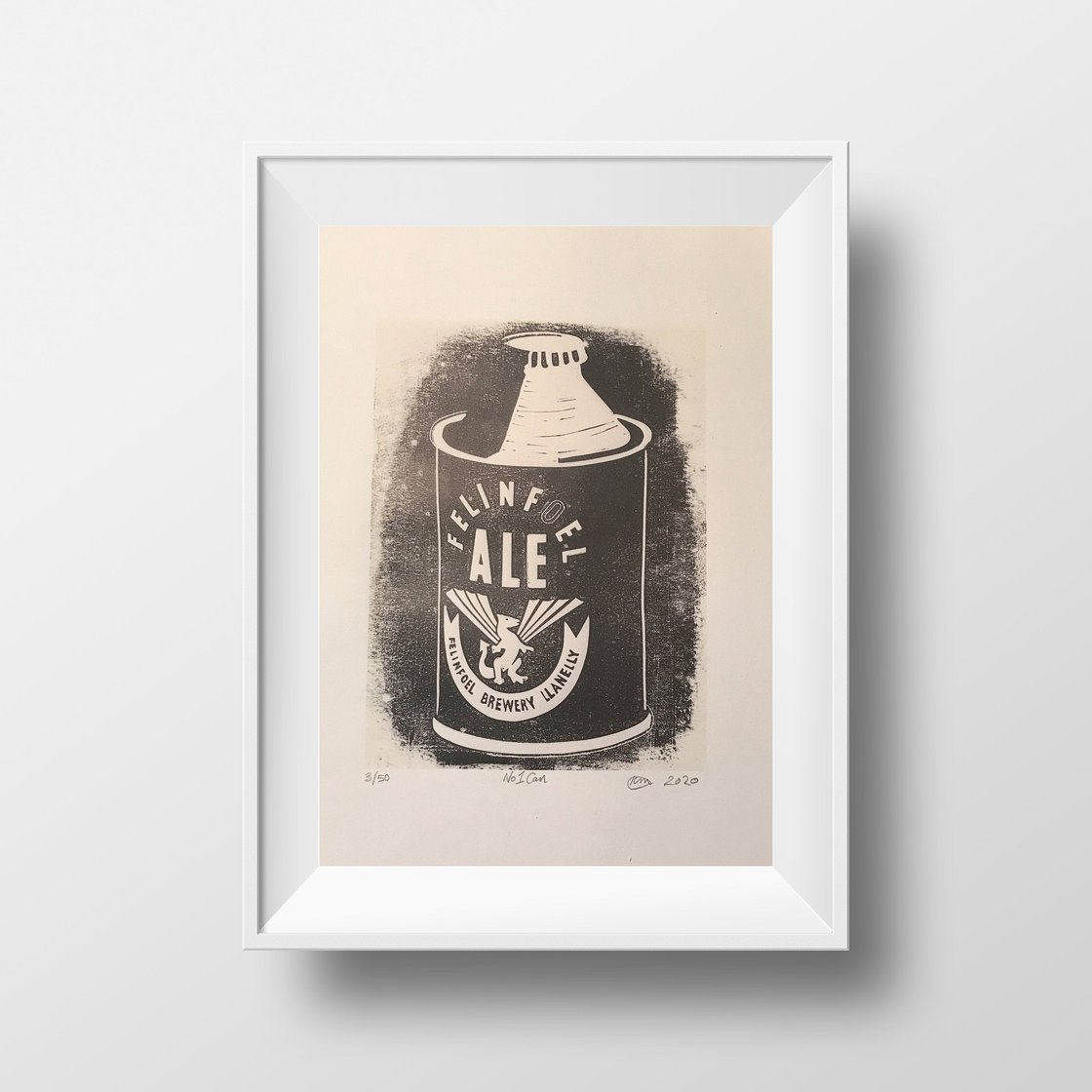 Image of Felinfoel Ales. Can No.1. Digital print from original linocut. A4. Signed.