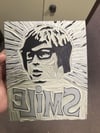 Brian Wilson. Beach Boys. Smile. Hand Made. Original linocut print.