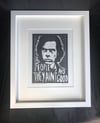 Nick Cave. Hand Made. Original A4 linocut print. Limited and Signed. Art.