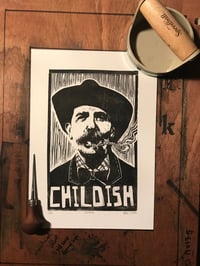 Image 5 of Billy Childish. Hand Made. Original A4 linocut print. Limited and Signed. Art.