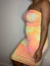 Neon Tie Dye Tube Dress