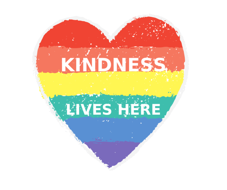Image of KINDNESS LIVES HERE SUPPORT STICKER