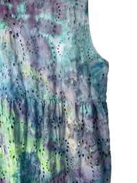 Image 6 of ♻️ UPCYCLED 1X PLUS 100% Cotton Eyelet Dress in Mermaid Watercolor