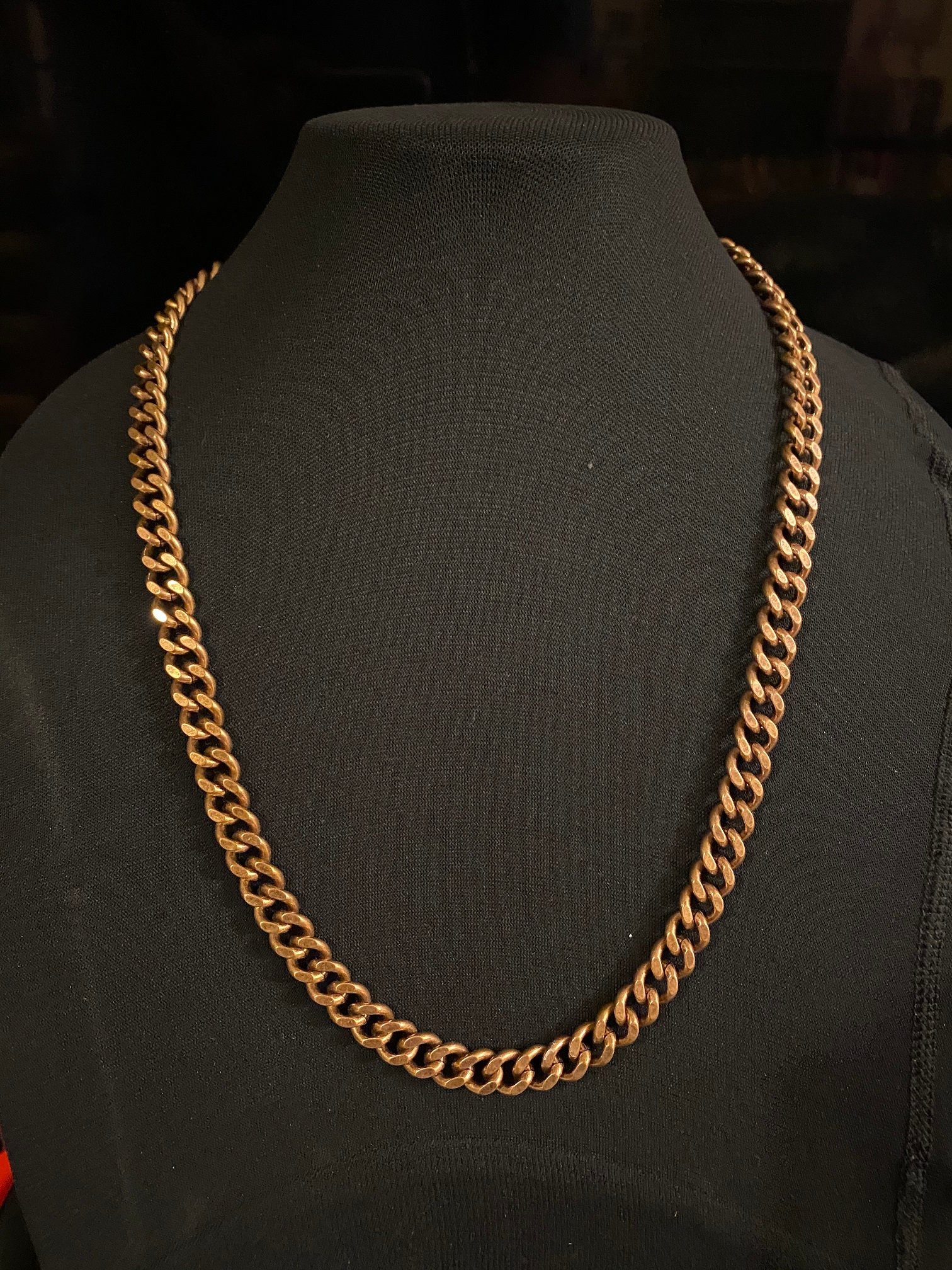 Copper Chain Necklace | Copper Cross Metalweaving