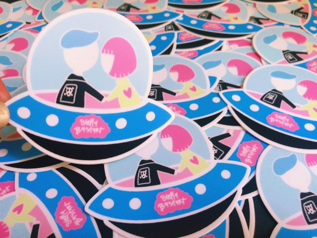 Image of Pink Blue Sticker