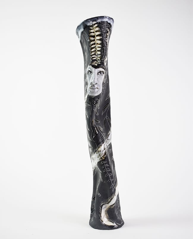 Large  Porcelain Sculptural vase