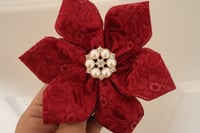 Burgundy Kanzashi Flower 