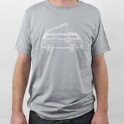 Image of VW campervan t-shirt T3 light grey
