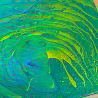 Image 4 of “Green Flux” Fluid Painting