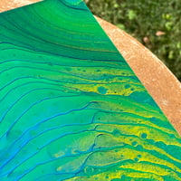 Image 3 of “Green Flux” Fluid Painting