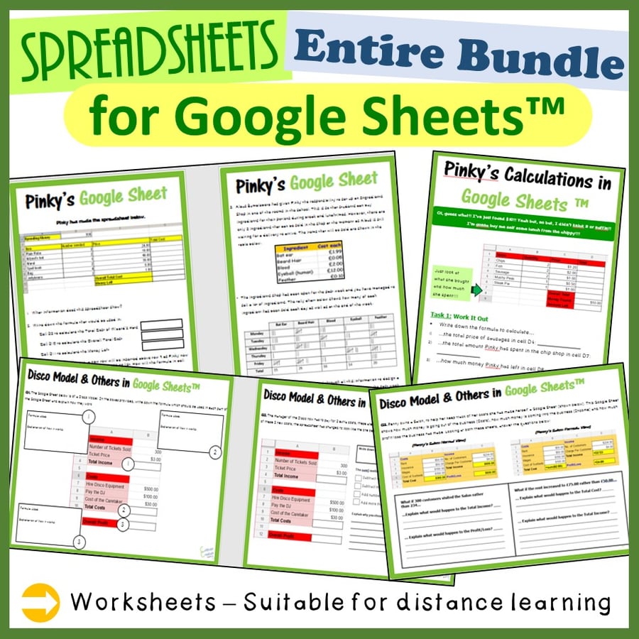 Image of KS3 Lesson Plans for Google Sheets™ Distance Learning