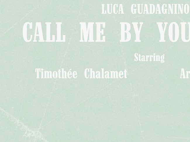 CALL ME BY YOUR NAME #1